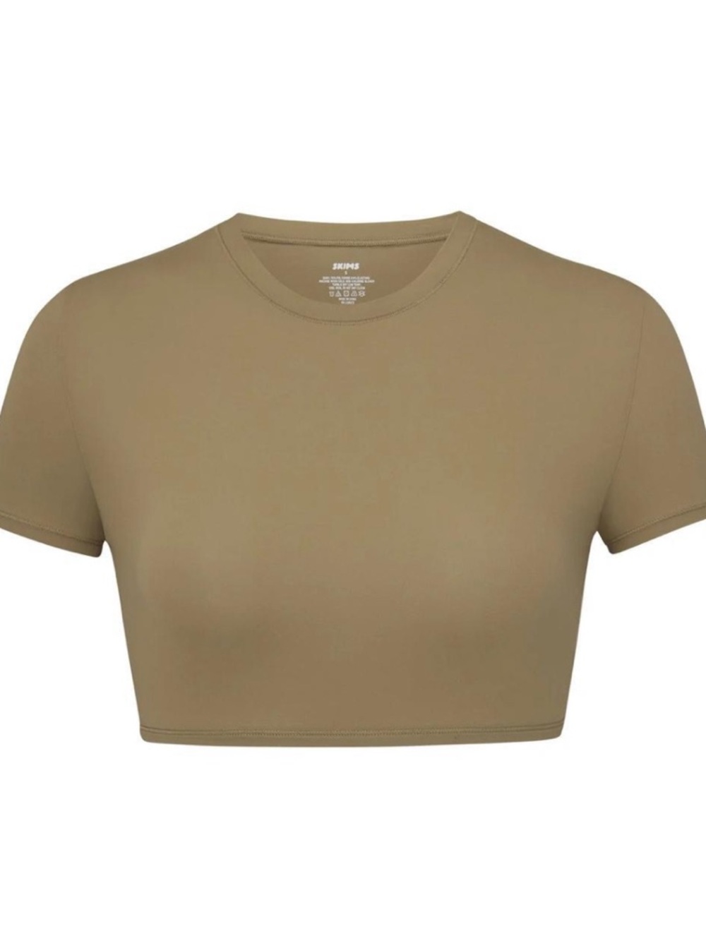 SKIMS “ fits everyone “ Olive Stretch Crop Tee
